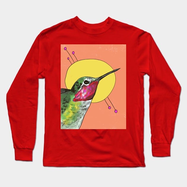 Hummingbird Long Sleeve T-Shirt by shehitsback